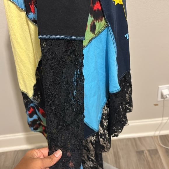 Styles Ever After Patch Colorful The Beatles Asymmetrical Women's Cardigan - Picture 5 of 7